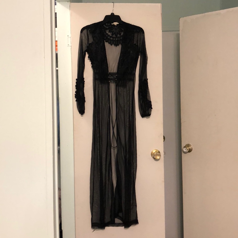 Full body length see through kimono